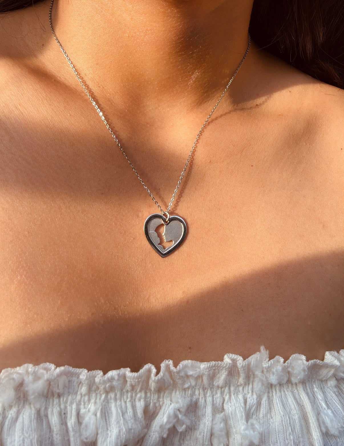 Mother and baby necklace silver 925